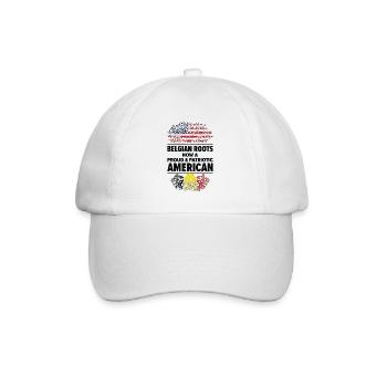 Né en Belgique Belgique États-Unis - Casquette classique - blanc/blanc - Devant