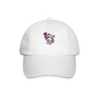 bye bye kindergarten hello school raccoon - Baseball Cap - white/white - Front
