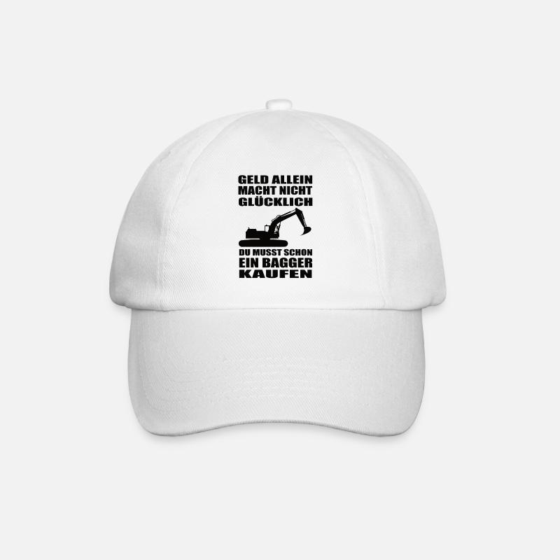 Bagger - Baseballkappe - Weiß/Weiß