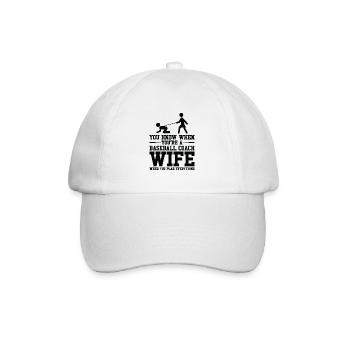 Baseball-Trainerin Ehefrau Berufstätige Mutter - Baseballkappe - Weiß/Weiß - Vorne