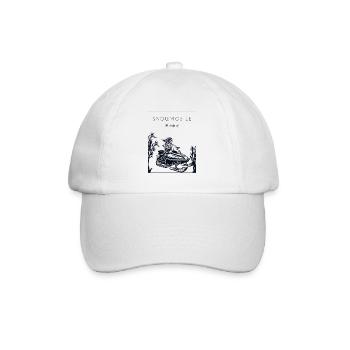 Snowmobile Chinese Hanzi Snowmobile Driver - Baseball Cap - white/white - Front