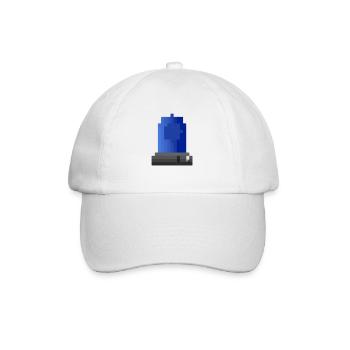 Blaulicht Sirene Pixelkunst - Baseballkappe - Weiß/Weiß - Vorne