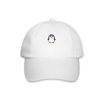 süßer Kawaii Pinguin - Niedliches Tierdesign für K - Baseballkappe - Weiß/Weiß - Vorne
