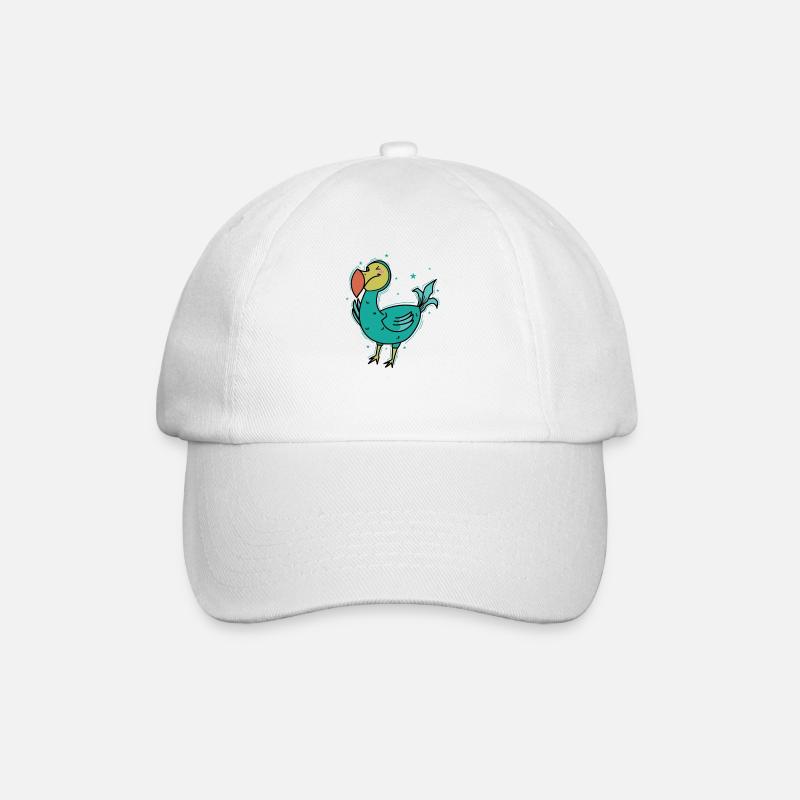Dodo Bird aus Mauritius - Baseballkappe - Weiß/Weiß