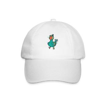 Dodo with a book bird from Mauritius - Baseball Cap - white/white - Front