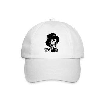 Totenkopf Skull Fiction Totenschädel - Baseballkappe - Weiß/Weiß - Vorne