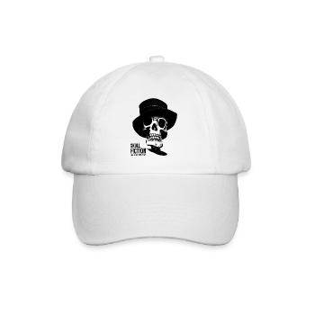 Totenkopf Skull Fiction Totenschädel - Baseballkappe - Weiß/Weiß - Vorne