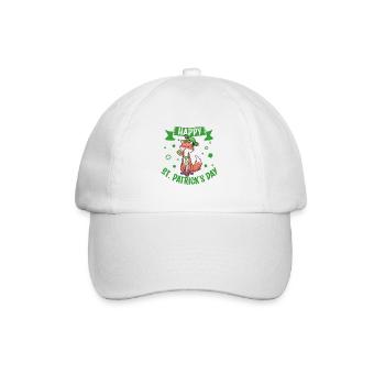 St Patrick's Fox - Happy St Patrick's Day - Baseball Cap - white/white - Front