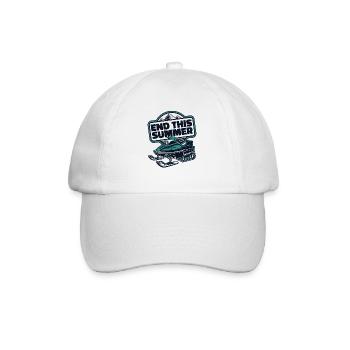 Fin de l’été Moto de neige Motoneige Motoneige - Casquette classique - blanc/blanc - Devant