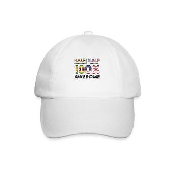 Born Zimbabwean Zimbabwe American USA Citizenship - Baseball Cap - white/white - Front