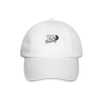 Vinyl is my Therapy Vinyl Record Music - Baseball Cap - white/white - Front