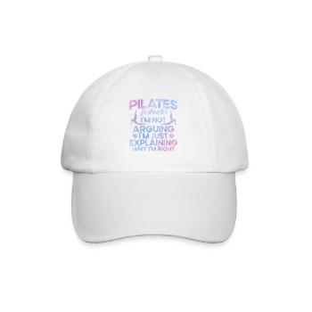 Le Pilates explique pourquoi j’ai raison cadeau - Casquette classique - blanc/blanc - Devant