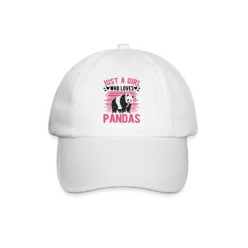 Juste une fille qui aime les pandas Mädchen - Casquette classique - blanc/blanc - Devant
