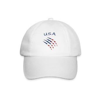 USA America - Baseballkappe - Weiß/Weiß - Vorne