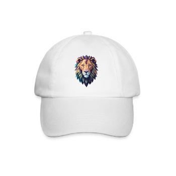WILDES LÖWENDESIGN BUNT - Baseballkappe - Weiß/Weiß - Vorne