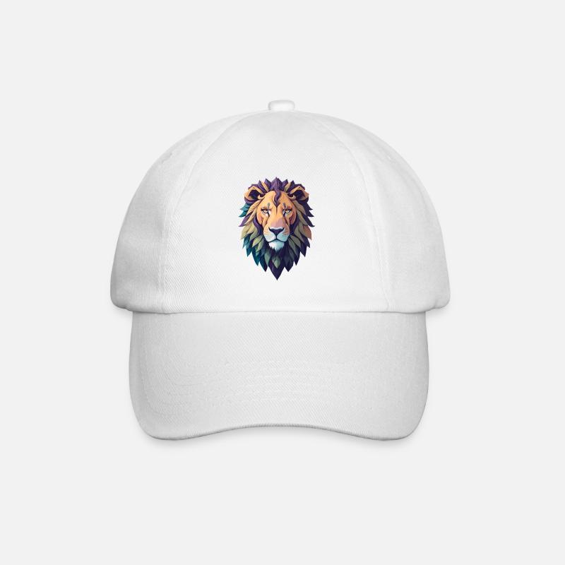 WILDES LÖWENDESIGN BUNT - Baseballkappe - Weiß/Weiß