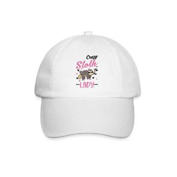 Crazy Sloth Woman - Baseball Cap - white/white - Front