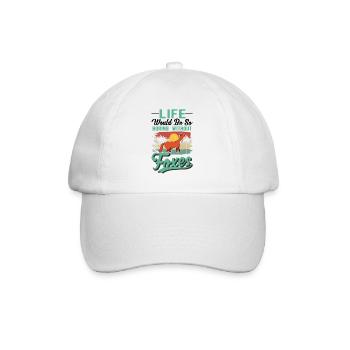 Rot Geschenk Rotfuchs - Baseballkappe - Weiß/Weiß - Vorne