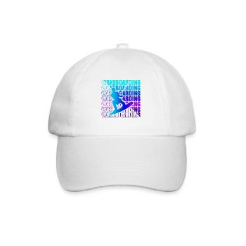 Wakeboard Wakeboarder Wakeboarding Freestyle DNA - Baseball Cap - white/white - Front