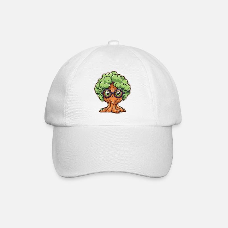 baum mit brille - Baseballkappe - Weiß/Weiß