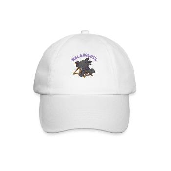 Relaxolotl Axolotl amoureux doux animaux relax - Casquette classique - blanc/blanc - Devant