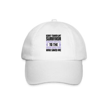 Nierentransplantation Cancer Disease Awareness - Baseballkappe - Weiß/Weiß - Vorne