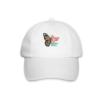Ma belle-fille est mon enfant papillon préféré - Casquette classique - blanc/blanc - Devant