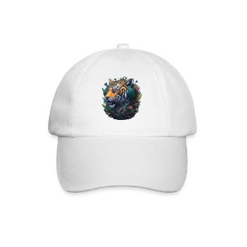 Tiger Vintage Gamer - Baseballkappe - Weiß/Weiß - Vorne
