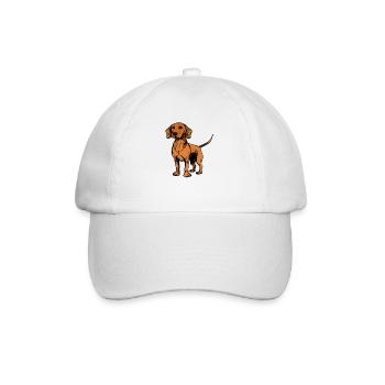 Chien dans le style comique - Casquette classique - blanc/blanc - Devant