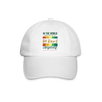 Amerikanische Gebärdensprache ASL Be Kind - Baseballkappe - Weiß/Weiß - Vorne