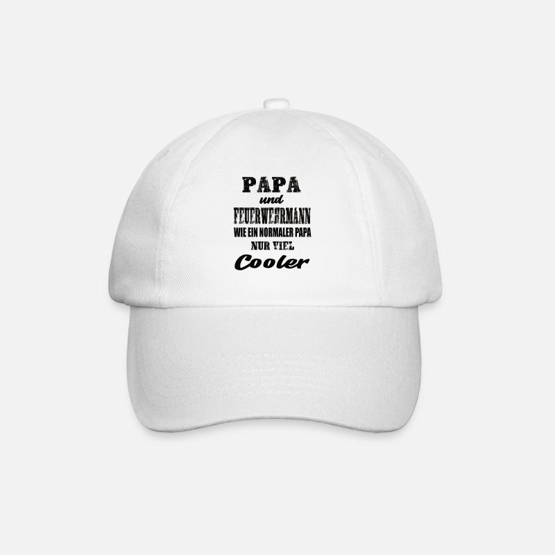 Papa und Feuerwehrmann - Baseballkappe - Weiß/Weiß