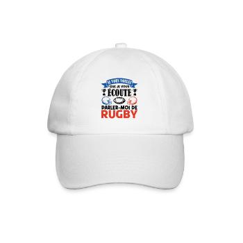 Rugbyman cadeau. Cadeau fan du rugby. joueur rugby - Casquette classique - blanc/blanc - Devant