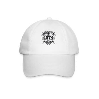 49th birthday man April Born 1974 Original - Baseball Cap - white/white - Front