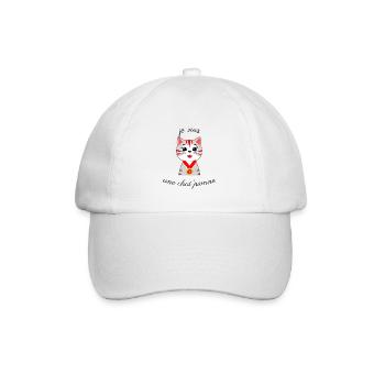 je suis une chat 'pionne - Casquette classique - blanc/blanc - Devant