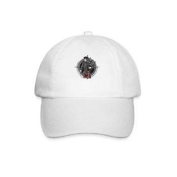 Bagpiper, Scottish bagpipe instrument - Baseball Cap - white/white - Front