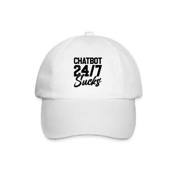 ChatBot 24/7 Sucks - Baseball Cap - white/white - Front
