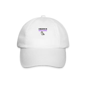I believe in unicorns - Baseball Cap - white/white - Front