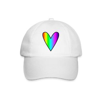 HERZ. HERZ. HEILIGER VALENTINSTAG. LIEBE. LIEBE. PAAR. - Baseballkappe - Weiß/Weiß - Vorne