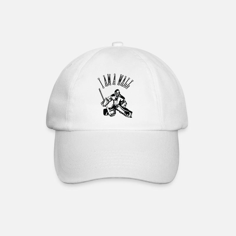 Goalie Eishockeyspielen Eishockeyspieler Geschenk - Baseballkappe - Weiß/Weiß