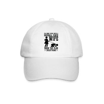 Baseball-Trainerin Ehefrau Berufstätige Mutter - Baseballkappe - Weiß/Weiß - Vorne
