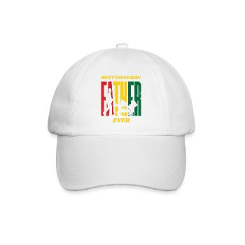 Ghana Ghanaischer Vater Dad Daddy Sohn I Geschenk - Baseballkappe - Weiß/Weiß - Vorne