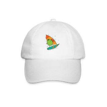Coconut while windsurfing exotic fruit - Baseball Cap - white/white - Front