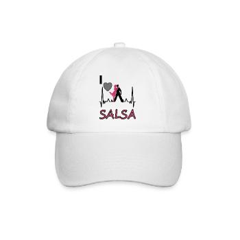Ich tanze gern Salsa Tanzschule Tanzpaar Geschenk - Baseballkappe - Weiß/Weiß - Vorne