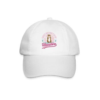 Facilement distrait par les hamsters Goldhamster - Casquette classique - blanc/blanc - Devant