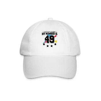 Age is just a number – 49th birthday - Baseball Cap - white/white - Front