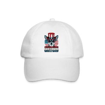 Chihuahua célèbre la liberté avec un woof - Casquette classique - blanc/blanc - Devant