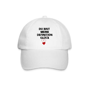 Ich liebe dich - Baseballkappe - Weiß/Weiß - Vorne