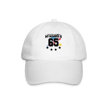 Age is just a number - 65th birthday - Baseball Cap - white/white - Front