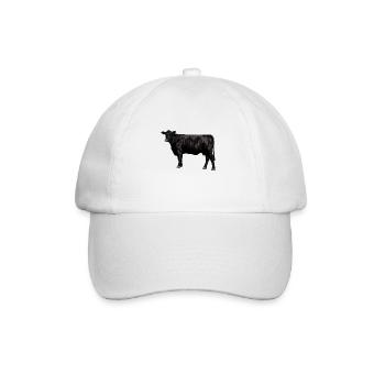 Dessin d’une vache Black Angus - Casquette classique - blanc/blanc - Devant