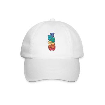 Drapeau arc-en-ciel Pride LGBTQ Mignon Panda Stack - Casquette classique - blanc/blanc - Devant